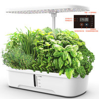 Serre de jardinage intérieure intelligente à LED pour herbes aromatiques, avec système de culture hydroponique automatique, pot de plantation