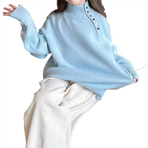 Pull à col roulé tendance pour enfants, personnalisable, pour filles, style tendance sur internet, nouveau style d'hiver pour les grands enfants - Product Image 6