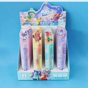 Cute Cartoon Push Button Carving Knife Pen 14cm Plastic Mini Craft Tool For Students <b>Paper</b> Cutting Stationery - Product Image 1