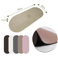 Tapis de yoga en caoutchouc naturel PU de haute qualité avec logo personnalisé, antidérapant, absorbant la transpiration, pour studio de yoga chaud, OEM, anti-déchirure, haute densité