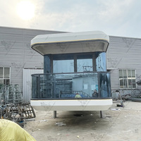 Nouvelle Villa Capsule Spatiale avec petit-déjeuner, Maison de vie, Bureau commercial mobile, Cabine d'isolement, Maison à terrasse panoramique