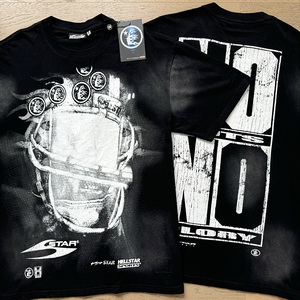 <span class=keywords><strong>Camiseta</strong></span> de algodón 100% de alta calidad, estilo streetwear Y2K, oversize, vintage, corte cuadrado, estampado DTG, <span class=keywords><strong>hombros</strong></span> caídos, para hombre, color liso, 300g - Product Image 4