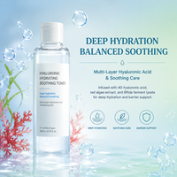 Tonique visage hydratant apaisant à l'acide hyaluronique pour peaux sèches et sensibles, soin de la peau de luxe biologique végétalien, réparation de la barrière cutanée, hydratation intense