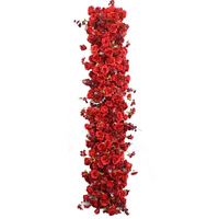 LO-719 Vente en gros de chemins de table floraux longs et personnalisés, centre de table de mariage en fleurs artificielles