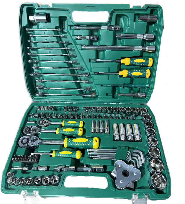 Stil nou, 121 de piese, surubelnita, unelte, unelte de mana, set de chei cu dula pentru reparatii auto auto
