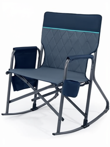 Timber Ridge Folding Oversized Rocking <b>Camping</b> Chair 400lbs Capacity Portable Outdoor Rocker Hard Armrests <b>Cup</b> Holder Side - Product Image 2
