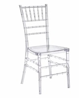 Chaises de mariage en résine empilables transparentes, vente chaude, chaises Chiavari en résine pour événements