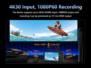 URay Tech Enregistreur Vidéo Numérique 4K30 HDMI VGA CVBS YPbPr pour Caméra, Endoscope et Enregistrement Vidéo de Jeux - Product Image 3