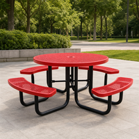 Ensemble de table et de chaises de jardin en acier recouvert de plastique, meubles de patio extérieur, résistant à la rouille, imperméable, pour cour arrière, véranda