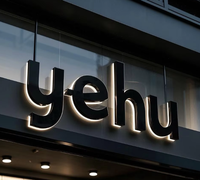 Lettres en acier inoxydable rétroéclairées YIJIAO, lettres lumineuses en relief pour enseignes de magasins de détail