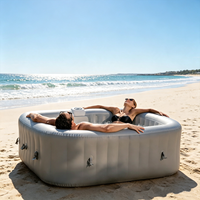 Grande baignoire gonflable rectangulaire pour l'extérieur, bain à remous gonflable pour la famille, jardin