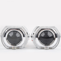 Lentille de projecteur Bi Xenon 2 pièces, 3.0 pouces, couvercle pour phare, avec anneaux Led en Halo, yeux d'ange