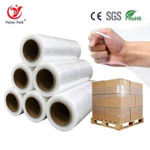 <span class=keywords><strong>Película</strong></span> Estirable de Polietileno de Baja Densidad Lineal (LLDPE) de Grado Industrial de 45 cm, en Existencia, Venta Caliente, Rollos de Plástico para Protección, Fijación de Carga en Almacenes y Embalaje - Product Image 1