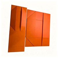 Boîte cadeau pliable magnétique orange en carton rigide, emballage personnalisé avec logo, ruban et insert pour cadeaux et artisanat