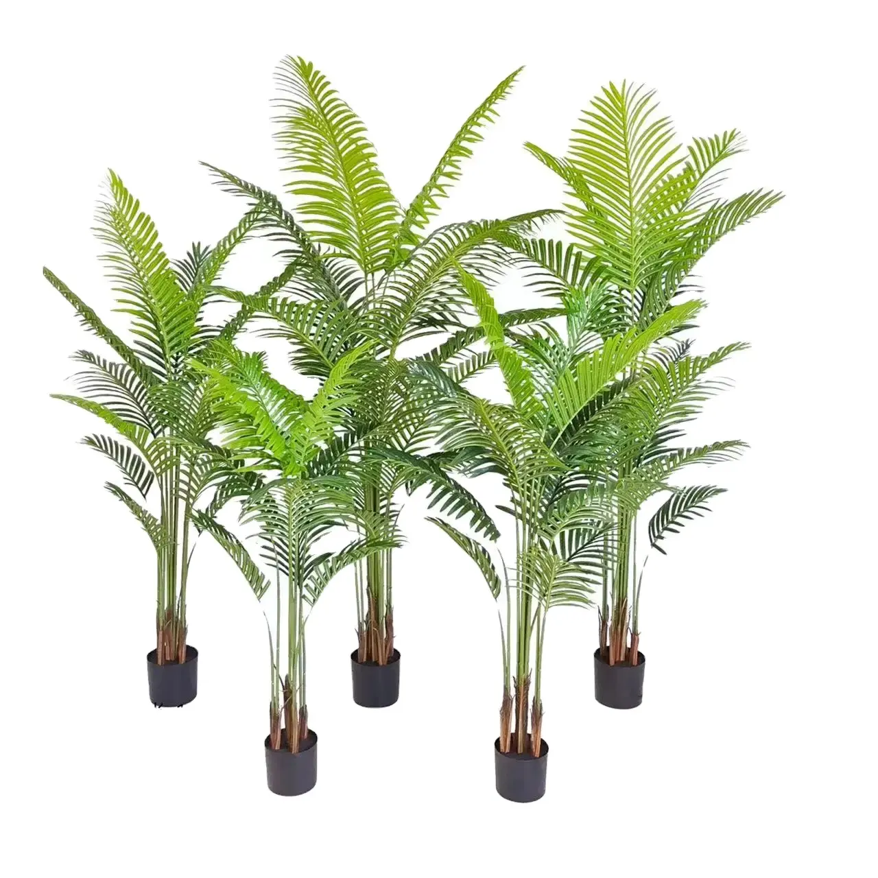 Piante artificiali in vaso areca albero decorazione per la casa palm plastico pianta verde con vaso per la decorazione del balcone
