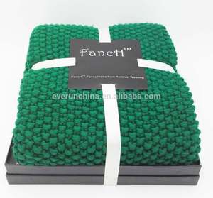 50cf96 100% algodón 100% acrílico 100% lana Mohair hecho a mano Chunky Cable tejido piel sintética <span class=keywords><strong>Sherpa</strong></span> manta trasera - Product Image 3