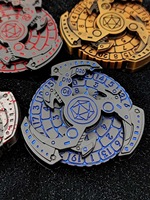 Rotierender Spinner-Würfel Metallrad DND Roulette-Würfel Multifunktionales RPG-Tischspiel-Zubehör Polyedrische Metallwürfel mit Geschenkbox