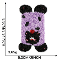 Patch en chenille brodé motif animal (Lion, Chien, Grenouille, Vache) à thermocoller pour vêtements d'enfants, sacs d'école et décoration DIY