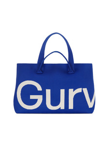 Sac fourre-tout en tricot jacquard personnalisé avec logo, petit MOQ, motif lettres, en polyester, pour voyage, plage et shopping - Product Image 4
