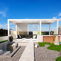 Pergola en aluminium thermolaqué pour hôtel, tente de salon, auvent de protection solaire, pavillon, bar, fête, restaurant, gazebo extérieur