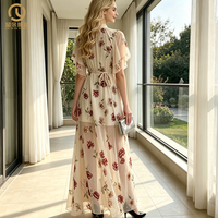 Fabricants de vêtements pour femmes OEM ODM avec 19 ans d'expérience, robes longues décontractées pour femmes, robes imprimées et brodées, style bohème, sur mesure