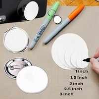100 pièces/lot, feuilles d'aluminium vierges de forme ronde pour sublimation, transfert thermique pour porte-clés/support de téléphone/collier