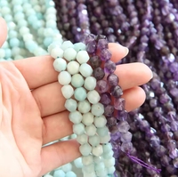 Perles de pierre de quartz naturel en vrac, Amazonite à facettes taillées COSMIC, pierre précieuse bleue en plusieurs couleurs pour la fabrication de bracelets