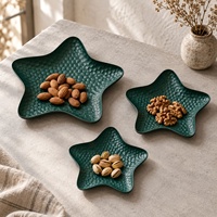 Plateau décoratif à pois et étoiles, ensemble de trois pièces