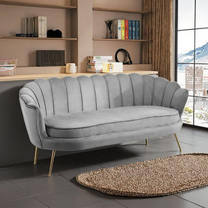 Sofà componibile per casa moderna nordica <span class=keywords><strong>Set</strong></span> per soggiorno camera da letto di lusso con struttura in ferro comodo in velluto - Product Image 5