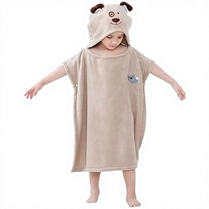Peignoir à capuche personnalisé en velours corail doux, serviette de bain jetable pour adulte, couverture de bain à séchage rapide, imprimé moderne - Product Image 1