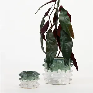 Unique creative retro embossed art home decor succulent pot living room planters indoor plant pots flower pots