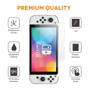 Anti Shock <span class=keywords><strong>Protector</strong></span> de pantalla de vidrio templado <span class=keywords><strong>Protector</strong></span> de pantalla de vidrio para <span class=keywords><strong>Nintendo</strong></span> interruptor OLED controlador - Product Image 2