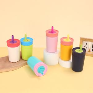 Tasse thermos moderne en acier inoxydable de 12oz avec paille compacte portable de haute qualité 304 tasse à café sous vide pour cadeaux d'affaires - Product Image 2