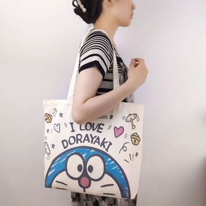 Sac fourre-tout en toile personnalisé avec dessin animé pour étudiants, idéal pour le shopping et l'usage quotidien - Product Image 2