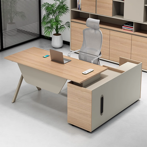 Muebles de Oficina de Lujo a Precios Accesibles, Escritorio Ejecutivo en Forma de I, Metal y MDF, para Oficina en Casa, Reemplazo Elegante para - Product Image 1