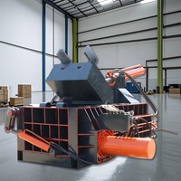 Presse à balles mobile hydraulique en acier inoxydable pour ferraille de voitures et aluminium, machine de compactage horizontale mobile à vendre