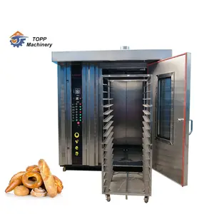 Edelstahl Gas Elektro 32 Tabletts Drehrohrofen Brot Pizza Croissant Drehrohrofen