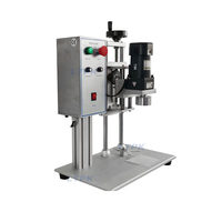 Machine de capsulage électrique semi-automatique de table LTDDX450 pour bouteilles en plastique, en verre et cosmétiques, scellage de bouchons à vis