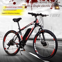 Vélo électrique sans balais sécurisé avec freins à disque avant/arrière à coupure de courant, configurations standard/luxe, batterie au lithium 27 vitesses