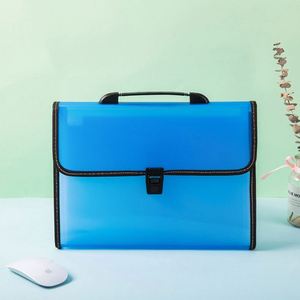 13 Pockets Accordion <b>File</b> Organizer Portable Paper Organizer Expandable Plastic <b>Document</b> Organizer with Durable Handle - Product Image 6
