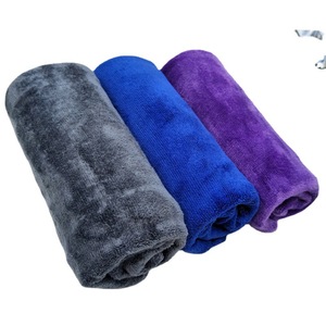 Toallas de microfibra para lavado de autos, 30x70cm, tela absorbente y gruesa para limpieza de autos, color morado, azul real, gris oscuro - Product Image 4
