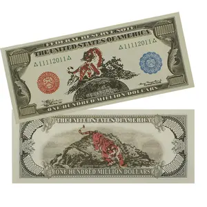 Amerikanische 100 Millionen Dollar Altgeld papier USA 1928 Tiger, die eine Berg-Banknoten-Sammlung Geschenke niederschlagen