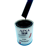 Peinture automobile acrylique AINA C103 1K Noir Bleuâtre Extra, formule de rénovation haute performance, système de pulvérisation, couche de finition brillante