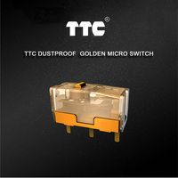 Interrupteur Golden Wheel TTC de haute qualité, vente en gros d'usine, accessoires pour souris, interrupteur micro doré anti-poussière pour l'e-sport