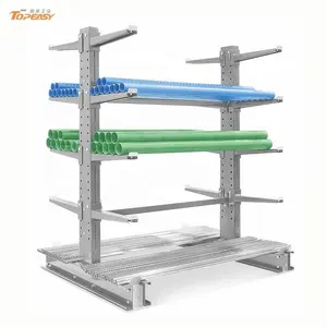 Hot Dip Galvanized Heavy Duty Metal Storage Steel Coil Cantilever Shelf Racking For Warehouse