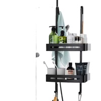 Au-dessus de la porte suspendu organisateur étagère douche panier salle de bain douche caddie pour maison appartement salle de bain utilisation