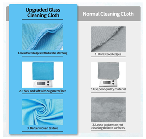 Chiffons en microfibre pour le <span class=keywords><strong>nettoyage</strong></span> des vitres, réutilisables, sans peluches, sans traces, pour le polissage des lunettes, des miroirs, des écrans et des lentilles - Product Image 4