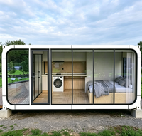 Cabane Apple préfabriquée moderne avec mobilier complet, maisonnette modulaire de luxe pour le glamping, villa de vacances, vente en gros