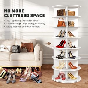 Chinese <strong>Supplier</strong> Luxury 7 Tier Levitating Shoe <strong>Display</strong> <strong>Case</strong> Clothes <strong>Stands</strong> 360 Shoe Rack Storage for Shoes - Product Image 4