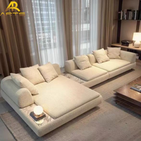 Ensemble de canapés modulaires confortables Minimalist Milan Supermoon trois places, canapé de sol pour salon et chambre à coucher
